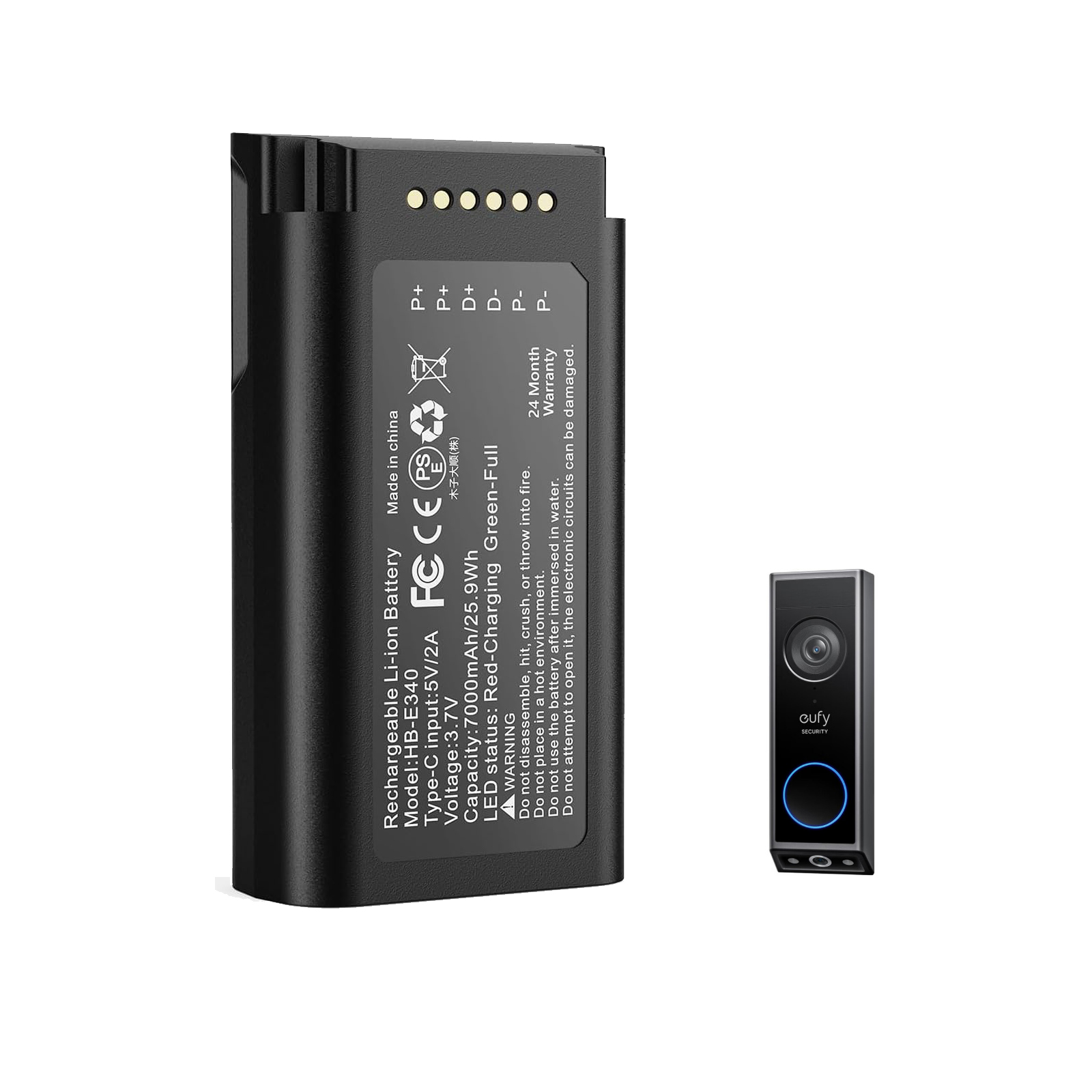 Eufy Camera S340 - 7000 mAh wiederaufladbarer Lithium-Akku für Eufy